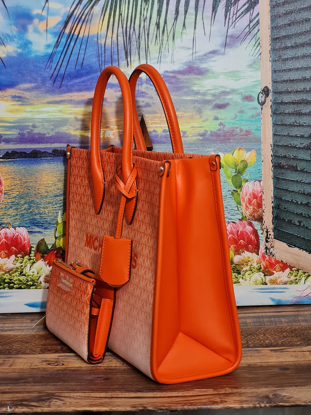 Michael Kors Mirella Ombre Tote And Wallet Set
